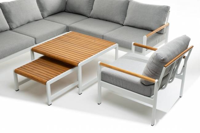 Лаунж зона из алюминия MAYA L белая  Joygarden