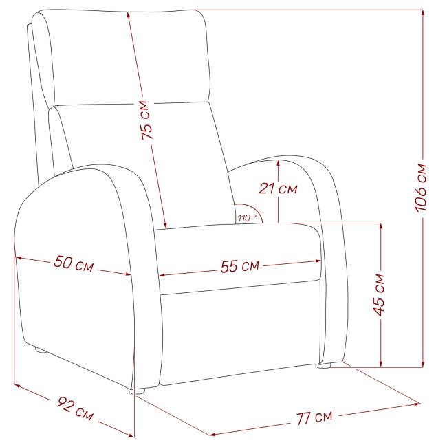 Кресло-реклайнер Leset Грэмми-2 V32 серый Кресло-реклайнер Leset Грэмми-2 V32 серый