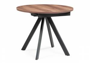 Стол деревянный Трейси 90(120)х90х75 дуб делано темный / черный