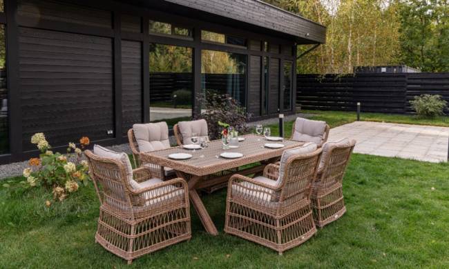 Обеденный комплект ISABELLA из искусственного ротанга