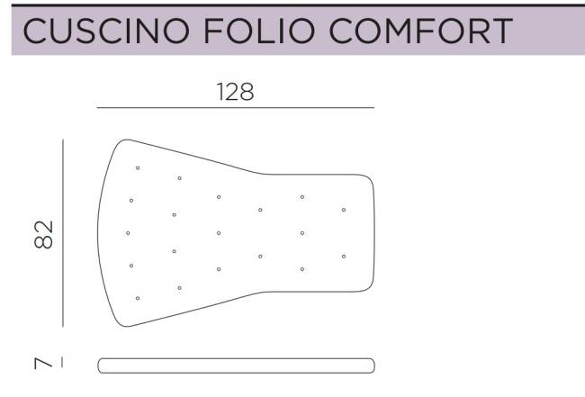Подушка для кресла Folio зеленый 1280х820х70 мм