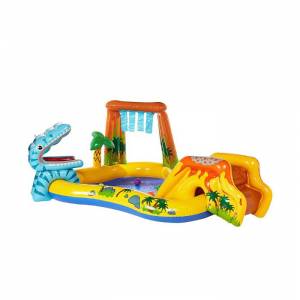 Игровой центр 249х191х109см "Динозавр" с разбрызгивателем, гор. и игруш., 310л, до 81кг, от 2 лет