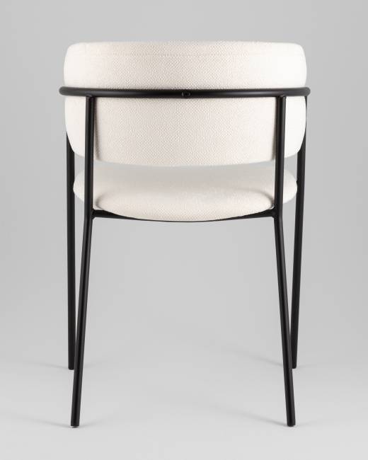 Кресло Нэлли New буклированный велюр белый