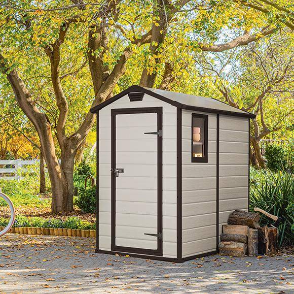 Сарай "Манор 4х6" (размеры 118 x 184 см), бежевый Сарай "Манор 4х6" (размеры 118 x 184 см), бежевый