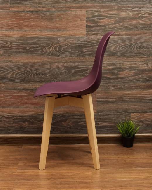 Стол Монте К 100 натур со стульями Сашш натур фиолетовый