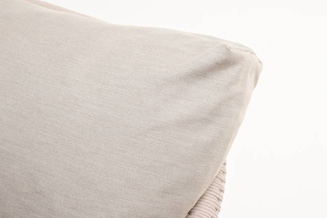 "Верона" лаунж-зона 5-местная плетеная из роупа (веревки), каркас алюминиевый белый, роуп бежевый