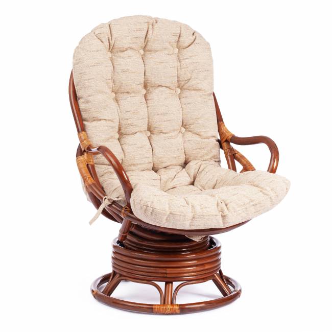 Кресло вращающееся "FLORES" 5005 /без подушки/ Pecan (орех) Pecan (орех)