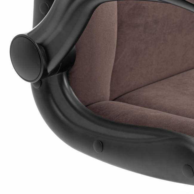 Кресло BAZUKA metalBL велюр, коричневый, 6, 54х48х132 см коричневый велюр