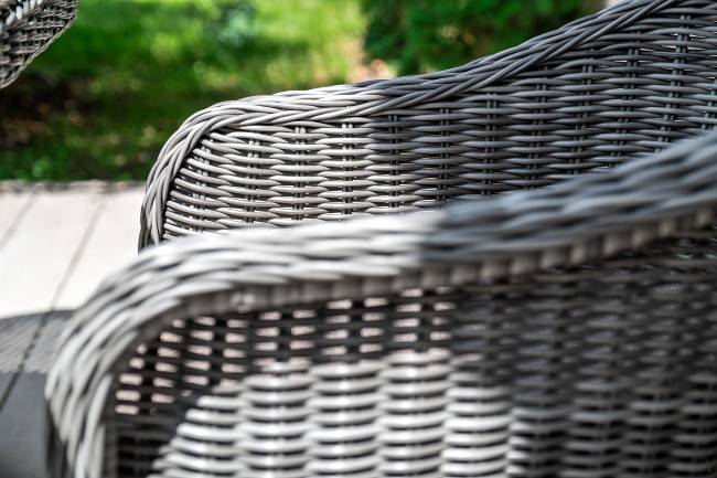 "Равенна" плетеное кресло из искусственного ротанга, цвет графит