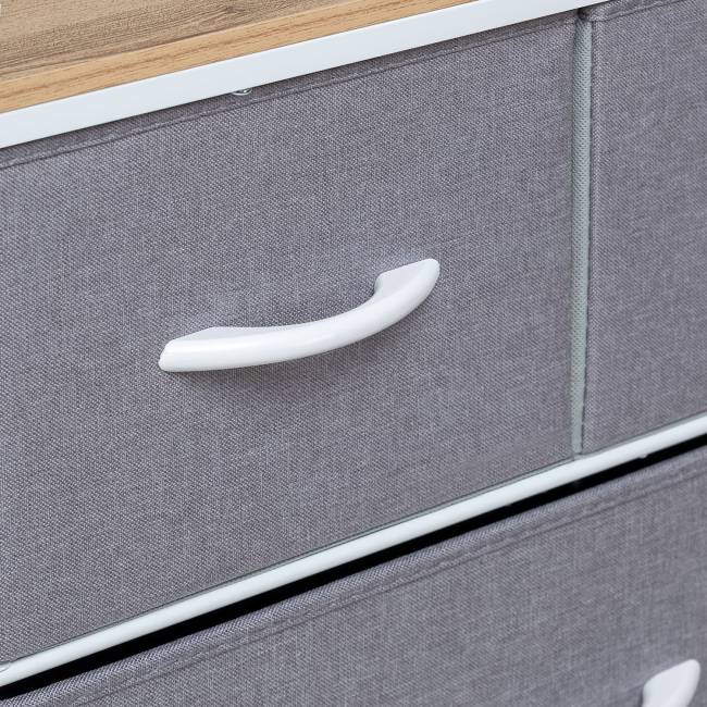 Комод Leset Ноа с полками 7 ящиков Белый Светло-серый Комод Leset Ноа с полками 7 ящиков Белый Светло-серый