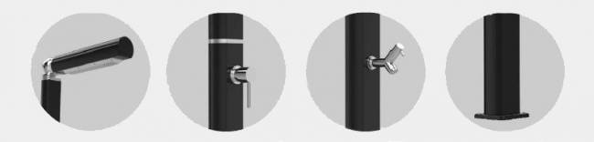 Душ уличный Quick Q125 500х90х2100 мм Душ уличный Quick Q125 500х90х2100 мм