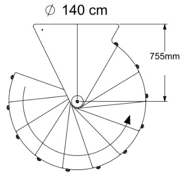 Винтовая лестница Montreal Classic d140 Белый Винтовая лестница Montreal Classic d140 Белый