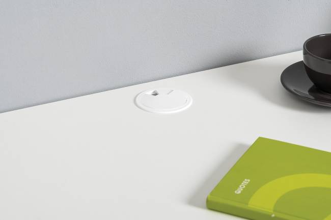 Стол рабочий со шкафом для одежды Торонто цвет белый шагрень/стальной серый Стол рабочий со шкафом для одежды Торонто цвет белый шагрень/стальной серый