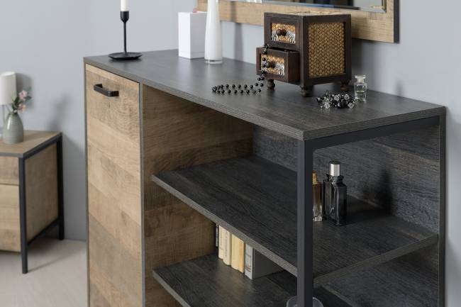 Два комода с ящиком и дверкой и комод с тремя ящиками Трувор цвет дуб гранж песочный/интра