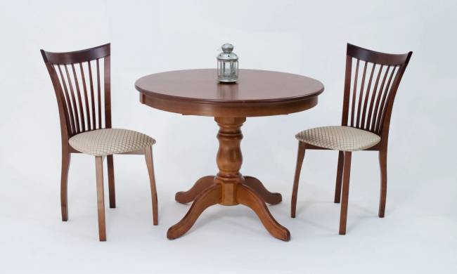 Обеденная группа Брамос К 100 орех со стульями Миранда орех ромб бежевый Обеденная группа Брамос К 100 орех со стульями Миранда орех ромб бежевый