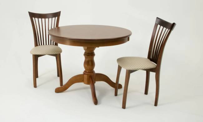 Обеденная группа Брамос К 100 орех со стульями Миранда орех ромб бежевый Обеденная группа Брамос К 100 орех со стульями Миранда орех ромб бежевый