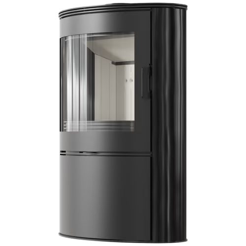 Печь дровяная KOZA/AB/S/2/KAFEL/CZARNA, кафель черный