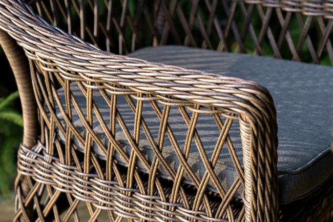 "Сицилия" обеденная группа плетеная, цвет коричневый "Сицилия" обеденная группа плетеная, цвет коричневый