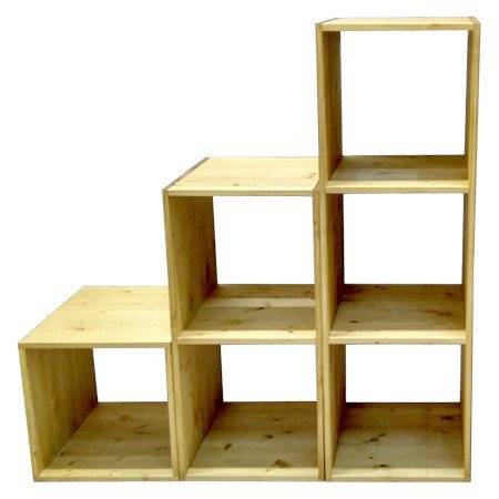 Стеллаж Куб 1 сосна, без покраски P&H
