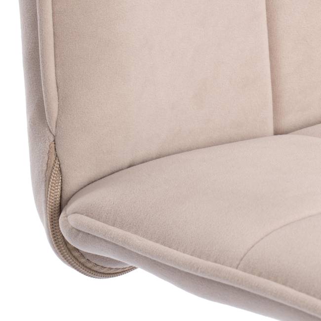 Комплект кресло+стул Bari/Бари LT, велюр, бежевый/черный, 7 бежевый/черный флок