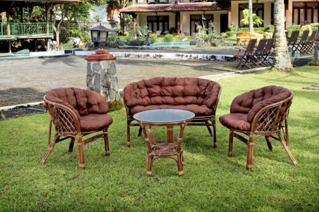 Комплект кофейный из нат. ротанга "Багама" S Комплект кофейный из нат. ротанга "Багама" S