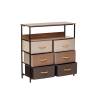 Комод Leset Локи 6 ящ. с полкой Коричневый Бежевый, светло-коричневый, темно-коричневый
