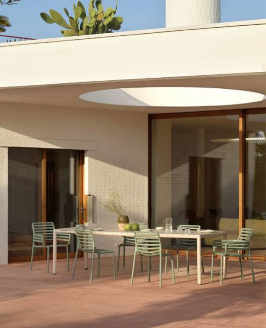 Стол пластиковый раздвижной Tevere 210 бежевый 2110-2750х1000х765 мм