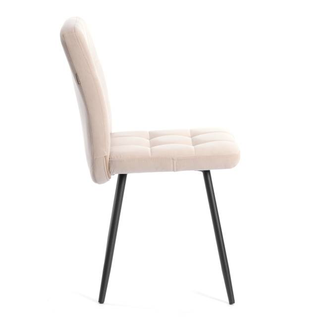 Комплект кресло+стул Medeo/Медео LT, велюр, бежевый/черный, 7 бежевый/черный флок