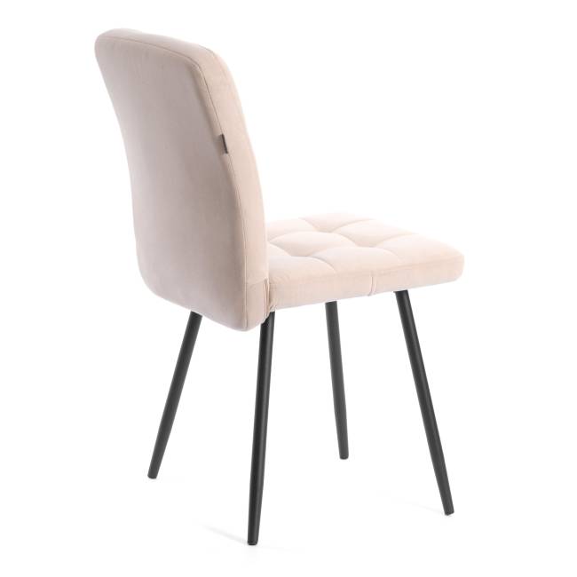 Комплект кресло+стул Medeo/Медео LT, велюр, бежевый/черный, 7 бежевый/черный флок