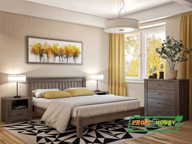 Кровать Rino 900 х 2000 ясень, без покраски