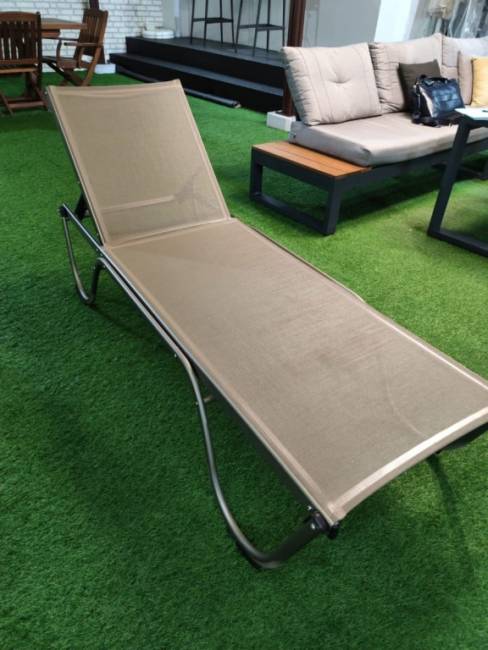 Шезлонг-лежак металлический Ankara тортора 1920х650х870 мм