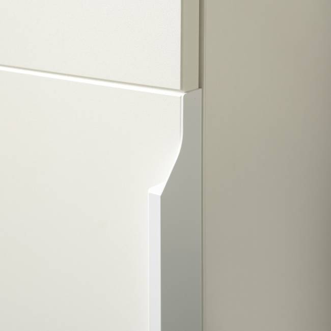 Два шкаф-пенала и обувница с ящиком с зеркалом Октава цвет белый шагрень/дуб крафт золотой