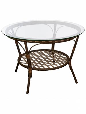 Стол Java (Ява) из искусственного ротанга, орех