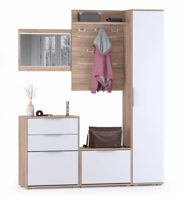 Куба Прихожая № 20 цвет дуб сонома/белый премиум