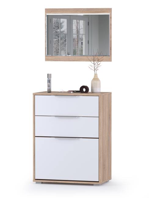 Куба Прихожая № 20 цвет дуб сонома/белый премиум