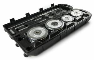 Набор Гантели и штанга AMETIST 50кг в чемодане (металл краш)