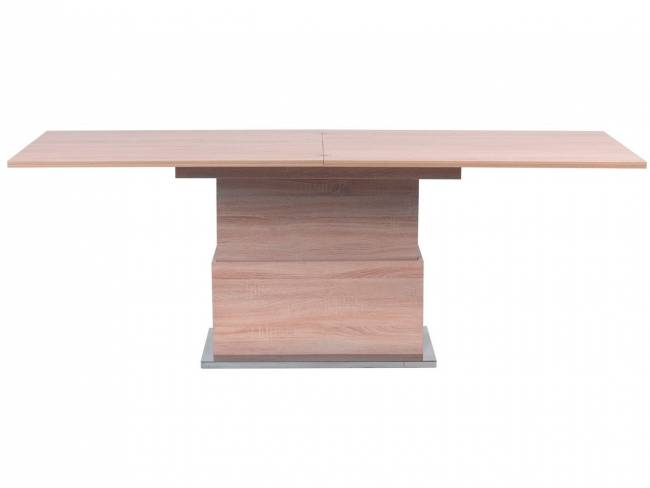 Стол-трансформер Левмар Slide D89/S95 сонома/ опоры сатинированная сталь Стол-трансформер Левмар Slide D89/S95 сонома/ опоры сатинированная сталь