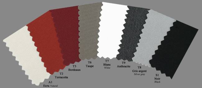 Зонт профессиональный телескопический 5х5 м Capri Dark антрацит, слоновая кость 5000х5000 мм