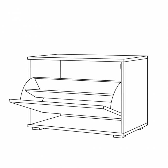 Обувница Куба Комод 13.58 цвет дуб сонома/белый премиум Обувница Куба Комод 13.58 цвет дуб сонома/белый премиум