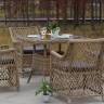 "Латте" плетеное кресло из искусственного ротанга, цвет соломенный