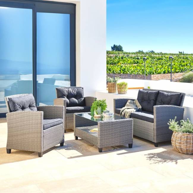 Комплект плетеной мебели AFM-805B Beige/Dark grey Комплект плетеной мебели AFM-805B Beige/Dark grey