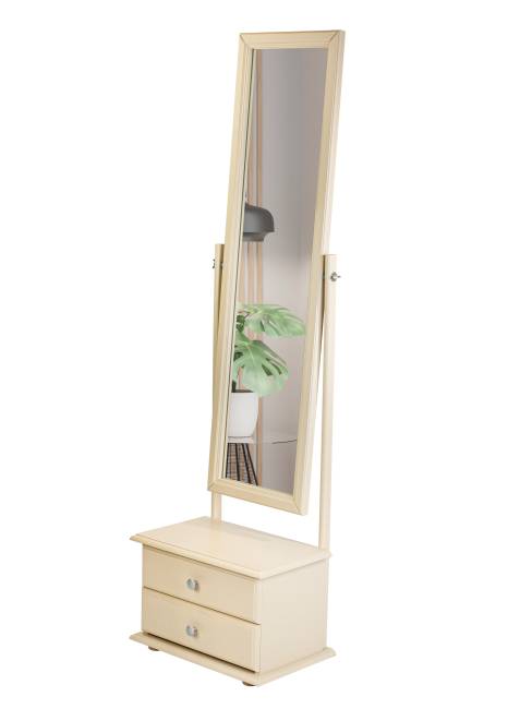 Зеркало с тумбой Селена слоновая кость 151 см х 46 см Зеркало с тумбой Селена слоновая кость 151 см х 46 см