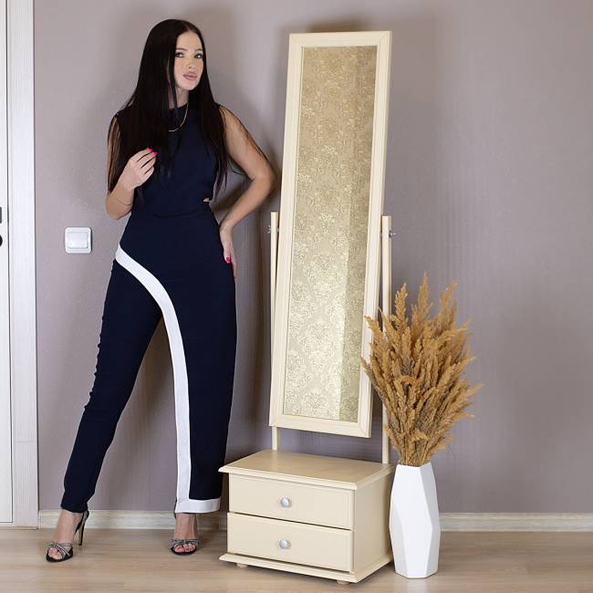 Зеркало с тумбой Селена слоновая кость 151 см х 46 см Зеркало с тумбой Селена слоновая кость 151 см х 46 см