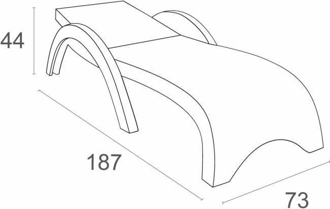 Шезлонг пластиковый GS 1009 (Fiji) коричневый 1870x730x340 мм