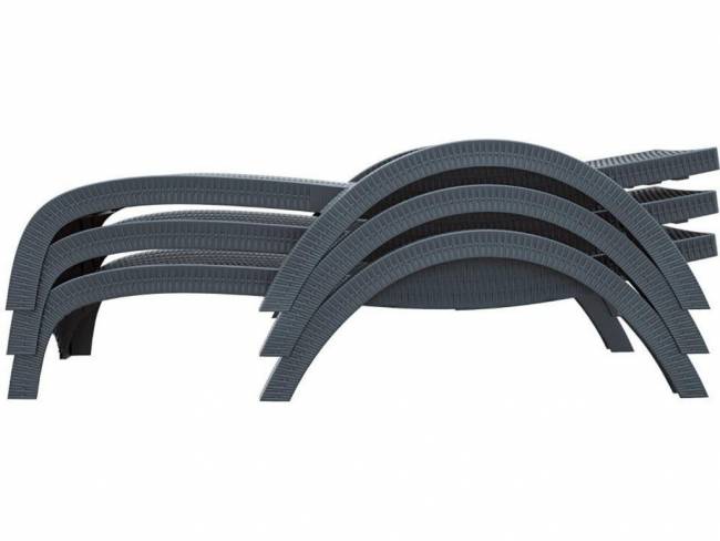 Шезлонг пластиковый GS 1009 (Fiji) коричневый 1870x730x340 мм