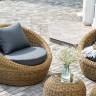 "Барселона" лаунж-зона из искусственного ротанга, цвет соломенный