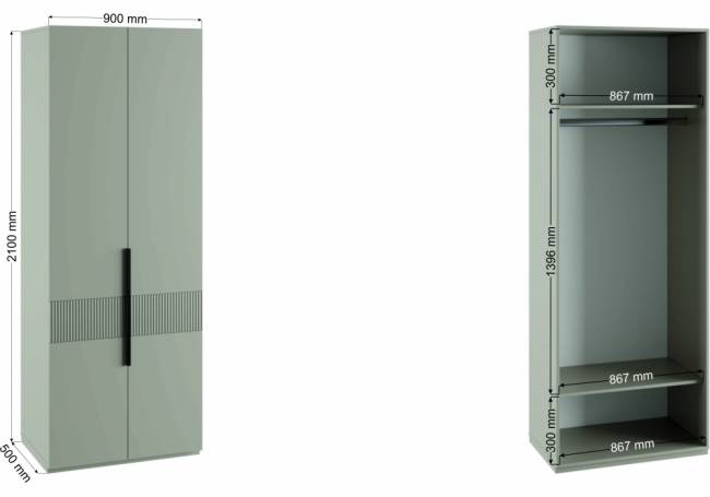 Шкаф Ника бежевый мат-05 / кашемир