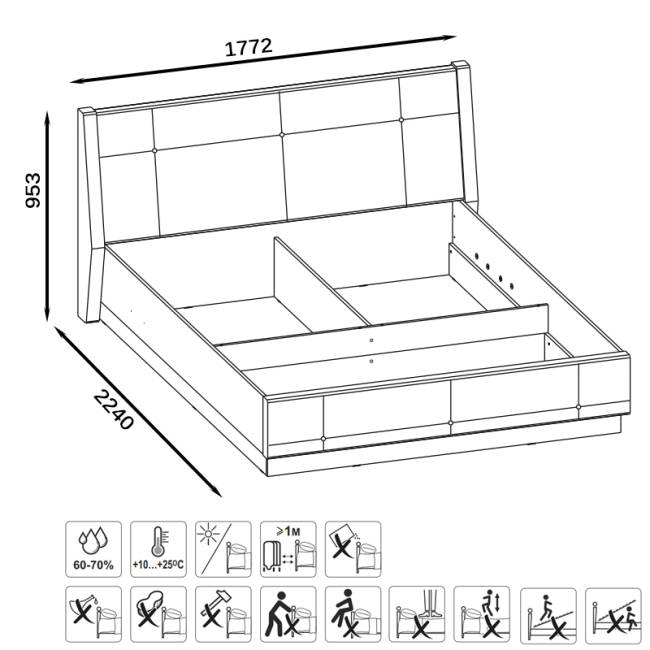 Кровать Муссон с подъёмным ортопедическим основанием цвет дуб эндгрейн элегантный/искусственная кожа белая Кровать Муссон с подъёмным ортопедическим основанием цвет дуб эндгрейн элегантный/искусственная кожа белая