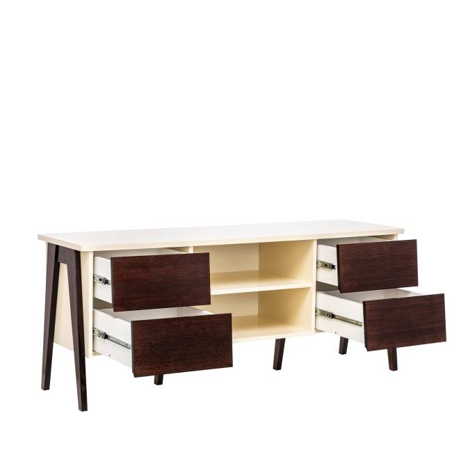 ТВ-тумба Leset "Сканди" Дуб шампань, компаньон Орех Орех