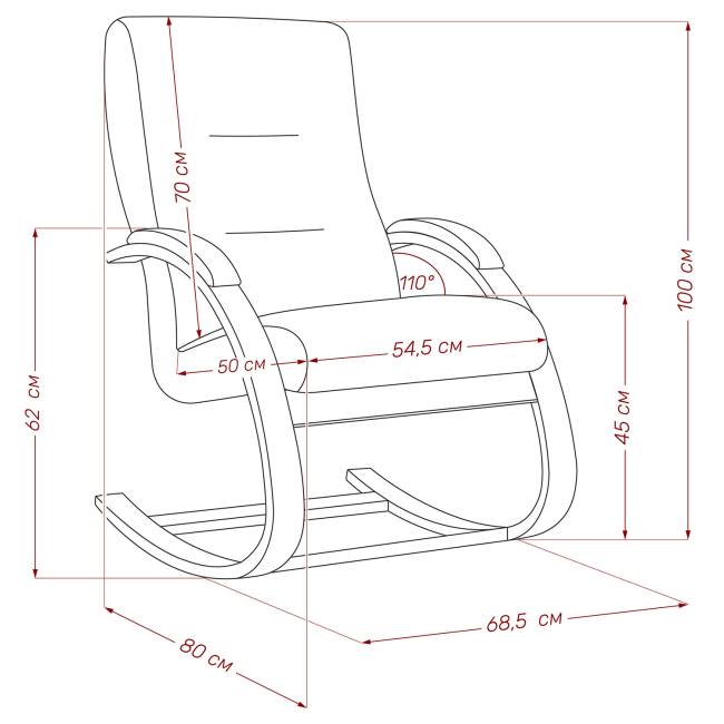 Кресло-качалка Leset Милано Венге Malmo 90 Кресло-качалка Leset Милано Венге Malmo 90